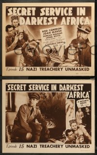 4r0278 SECRET SERVICE IN DARKEST AFRICA 8 chapter 15 LCs 1943 rare set from Nazi Treachery Unmasked!