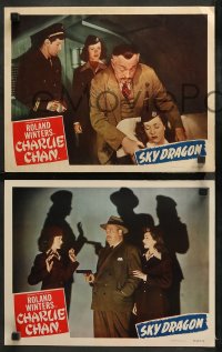 4r0555 SKY DRAGON 4 LCs 1949 Noel Neill w/ Roland Winters as Charlie Chan and sexiest Elena Verdugo!