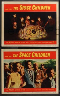 4r0298 SPACE CHILDREN 8 LCs 1958 the giant alien brain, kids playing with glowing space brain!