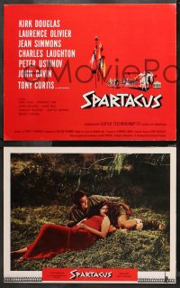 4r0016 SPARTACUS 9 roadshow LCs 1961 Kubrick classic, Kirk Douglas, Laurence Olivier, Jean Simmons!