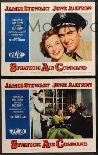 4r0305 STRATEGIC AIR COMMAND 8 LCs 1955 romantic images of pilot James Stewart & June Allyson!