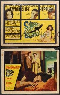 4r0308 SUDDENLY, LAST SUMMER 8 LCs 1960 Katherine Hepburn, Liz Taylor, Clift, Tennessee Williams!