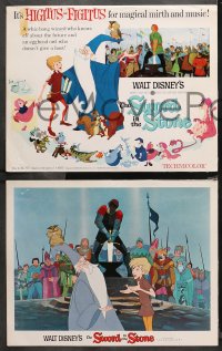 4r0017 SWORD IN THE STONE 9 LCs 1964 Disney's cartoon story of young King Arthur & Merlin the Wizard!