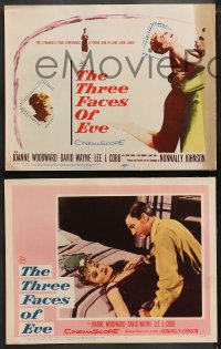 4r0323 THREE FACES OF EVE 8 LCs 1957 David Wayne, Joanne Woodward has multiple personalities!