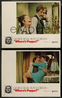 4r0357 WHERE'S POPPA 8 LCs 1970 Carl Reiner directed comedy, George Segal & Ruth Gordon!