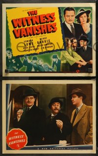 4r0362 WITNESS VANISHES 8 LCs 1939 Edmund Lowe, sexiest Wendy Barrie, ultra rare complete set!