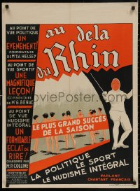 4s0371 DEUTSCHLAND ZWISCHEN GESTERN UND HEUTE pre-war Belgian 1933 art of nudists & fencer!