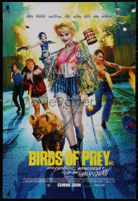 4s0850 BIRDS OF PREY int'l advance DS 1sh 2020 Margot Robbie as Harley Quinn, great cast image!