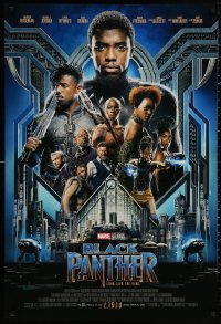 4s0852 BLACK PANTHER advance DS 1sh 2018 Chadwick Boseman in the title role as T'Challa and top cast!