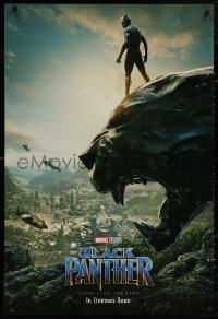 4s0853 BLACK PANTHER int'l teaser DS 1sh 2018 Boseman in the title role as T'Challa!
