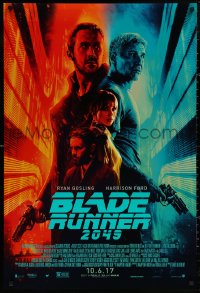 4s0857 BLADE RUNNER 2049 advance DS 1sh 2017 great montage image with Harrison Ford & Ryan Gosling!
