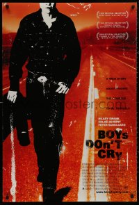 4s0861 BOYS DON'T CRY DS 1sh 1999 Hilary Swank, true story about finding the courage to be yourself!