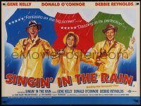 4s0456 SINGIN' IN THE RAIN British quad R2000 Gene Kelly, Donald O'Connor, Debbie Reynolds!