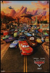4s0870 CARS advance 1sh 2006 Walt Disney Pixar animated automobile racing, great cast image!