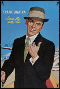 4s0271 FRANK SINATRA 24x36 English commercial poster 2000s cool smiling art of Frank & airplanes!