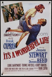 4s0255 IT'S A WONDERFUL LIFE 27x40 commercial poster 1996 James Stewart, Donna Reed, Barrymore, Capra