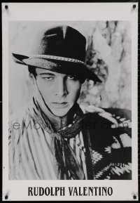 4s0264 RUDOLPH VALENTINO 26x38 commercial poster 1980s close-up portrait of the leading man!