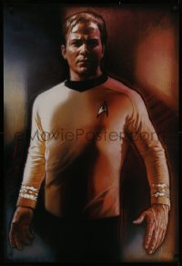 4s0266 STAR TREK CREW 27x40 commercial poster 1991 Drew art of William Shatner as Captain Kirk!