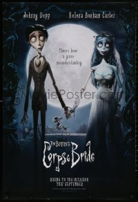 4s0883 CORPSE BRIDE teaser DS 1sh 2005 Burton horror musical, rising to the occasion this September!
