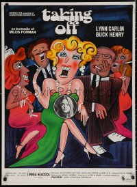 4s0474 TAKING OFF Danish 1972 Milos Forman's first American movie, wacky art by Bacha!