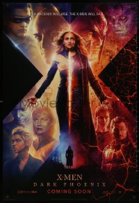 4s0896 DARK PHOENIX style B int'l teaser DS 1sh 2019 Marvel Comics, X-Men, Sophie Turner in the title role!