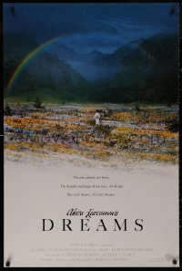4s0906 DREAMS advance 1sh 1990 Akira Kurosawa, Steven Spielberg, rainbow over flowers!