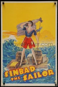 4s0460 SINBAD THE SAILOR stage play English double crown 1930s different tropical island art!