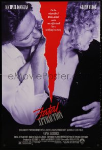 4s0916 FATAL ATTRACTION 1sh 1987 Michael Douglas, Glenn Close, a terrifying love story!