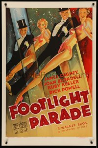 4s0010 FOOTLIGHT PARADE S2 poster 2001 classic deco art of Cagney, Blondell, Keeler, Powell!