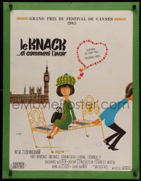 4s0596 KNACK & HOW TO GET IT French 23x30 1965 wacky Siry art of Rita Tushingham in English comedy!