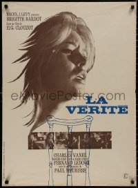 4s0597 LA VERITE French 23x31 R1960s super sexy Brigitte Bardot, Henri-Georges Clouzot, The Truth!