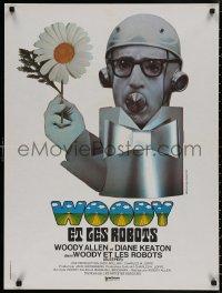 4s0613 SLEEPER French 24x32 1974 Woody Allen, Diane Keaton, different wacky art by Bourduge!