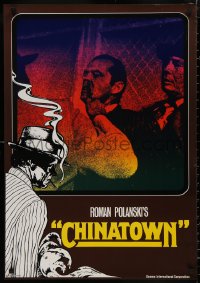 4s0437 CHINATOWN teaser German 1974 Jack Nicholson about to get nose cut by Polanski!