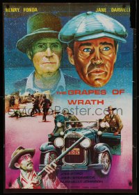 4s0357 GRAPES OF WRATH Iranian R1970s different c/u of Henry Fonda, Steinbeck, John Ford classic!