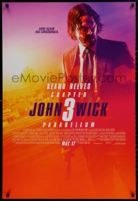 4s0989 JOHN WICK CHAPTER 3 advance DS 1sh 2019 Keanu Reeves in the title role as John Wick!