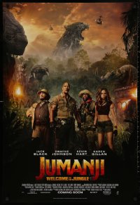 4s0994 JUMANJI: WELCOME TO THE JUNGLE int'l advance DS 1sh 2017 Johnson, Black, different image!