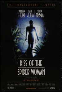 4s0998 KISS OF THE SPIDER WOMAN 1sh R2001 Mahon artwork of sexy Sonia Braga in spiderweb dress!
