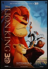 4s1013 LION KING advance DS 1sh R2011 classic Disney cartoon set in Africa, Simba and cast!