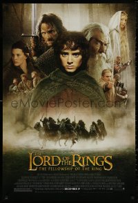 4s1017 LORD OF THE RINGS: THE FELLOWSHIP OF THE RING advance 1sh 2001 Tolkien, top cast!