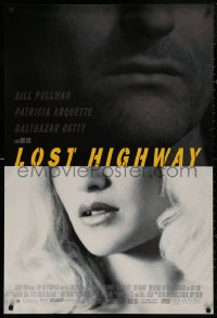 4s1020 LOST HIGHWAY 1sh 1997 David Lynch, split image of Bill Pullman & Patricia Arquette!