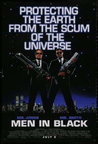 4s1031 MEN IN BLACK advance DS 1sh 1997 Will Smith & Tommy Lee Jones protecting the Earth!