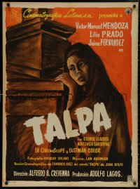 4s0368 TALPA Mexican poster 1956 Alfredo B. Crevenna, Victor Manuel Mendoza, artwork of Lilia Prado!