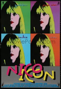 4s1045 NICO ICON 1sh 1996 biography of the famous goddess, pop star, junkie, icon, Warholesque art!