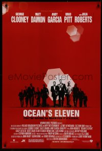 4s1048 OCEAN'S 11 DS 1sh 2001 Steven Soderbergh, George Clooney, Matt Damon, Brad Pitt