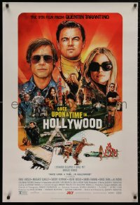 4s1051 ONCE UPON A TIME IN HOLLYWOOD advance DS 1sh 2019 Tarantino, montage art by Steve Chorney!