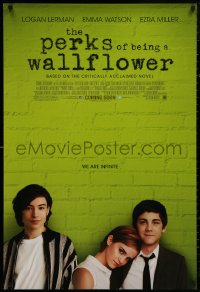 4s1060 PERKS OF BEING A WALLFLOWER advance DS 1sh 2012 Logan Lerman, Emma Watson, Ezra Miller!
