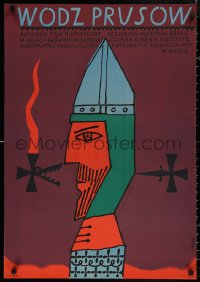 4s0503 NORTHERN CRUSADES Polish 23x33 1974 Marionas Gedris's Herkus Mantas, Flisak art of knight!