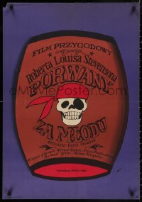 4s0509 SHOTS UNDER THE GALLOWS Polish 23x33 1969 Schusse unterm Galgen, Flisak art of pirate skull!