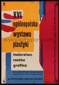 4s0060 XVI OGOLNOPOLSKA WYSTAWA PLASTYKI exhibition Polish 23x33 1960 art by Bohdan Bocianowski!