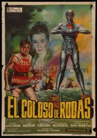 4s0634 COLOSSUS OF RHODES Spanish 1961 Il colosso di Rodi, Sergio Leone, cool art by Jano!